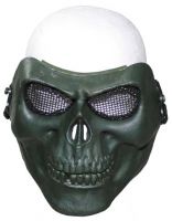  Защитная маска "Череп", цвет оливковый, декоративная