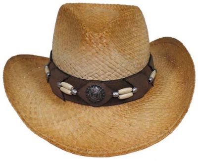 Купить Max-Fuchs Соломенная шляпа с украшением "Кентукки", коричневая