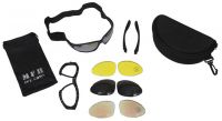 Армейские спортивные очки, "Attack", черный, 3 запасные линзы