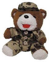 Медвежонок Тедди в камуфляжном костюме, 22 см, камуфляж tropentarn