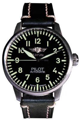 Купить FLIEGER Pilot - наручные часы с деревянной подарочной коробкой, сделано в Германии