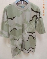 Армейская футболка US, камуфляж 3-color desert