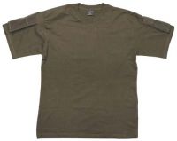 Армейская футболка США с коротким рукавом и карманами на плечах, оливковая