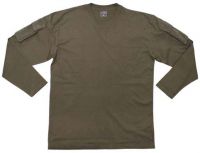 Армейская футболка США с длинным рукавом и карманами на плечах, оливковая