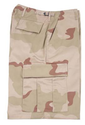 Купить Max-Fuchs US BDU мужские шорты милитари с карманами карго, камуфляж 3-color desert
