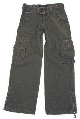 Купить Max-Fuchs Мужские брюки-карго PT "Pilot" с ремнём, цвет оливковый-потёртый