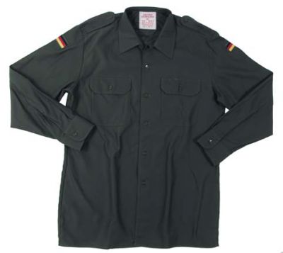 Купить Армейская рубашка гимнастёрка Бундесвер, цвет - оливковый