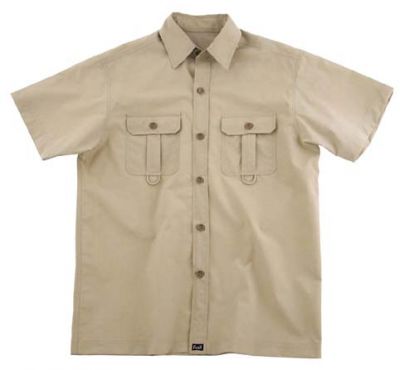 Купить Max-Fuchs Мужская рубашка с короткими рукавами, цвета хаки