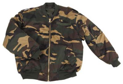 Купить Max-Fuchs Лётная куртка США US flight jacket MA1, камуфляж woodland