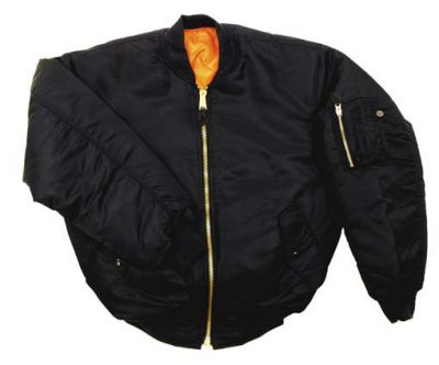 Купить Max-Fuchs Лётная куртка США US flight jacket MA1, черная (большие размеры)