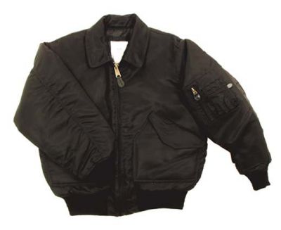Купить Max-Fuchs Лётная куртка США US CWU flight jacket, черная (большие размеры)