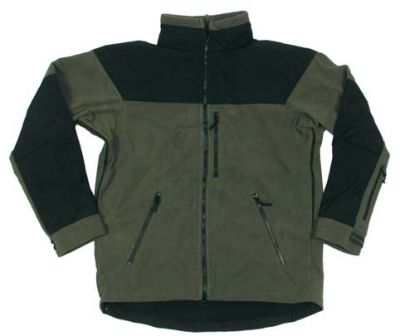 Купить Max-Fuchs Флисовая куртка водонепроницаемая "Air", черно-оливковая