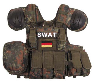 Купить Max-Fuchs Модульный жилет SWAT "Combat" быстрое снятие камуфляж flecktarn