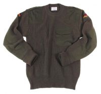 Армейский свитер BW 80% шерсть/20% акрил, цвет оливковый