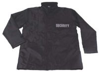 Мужская черная куртка "SECURITY" с капюшоном