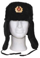 Меховая шапка-ушанка, Россия, черная