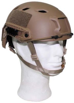 Купить Max-Fuchs Шлем десантника США из АБС-пластика "FAST", крепления, камуфляж coyote tan