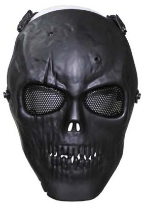 Купить Max-Fuchs  Защитная маска "Череп", цвет черный, полная защита, декоративная