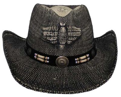 Купить Max-Fuchs Шляпа, с украшением "Техас", черно-коричневая