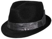Соломенная шляпа, один размер, черная
