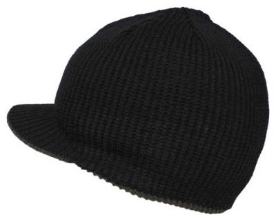 Купить Max-Fuchs Вязаная кепка, цвет: черный/оливковый, тонкий трикотаж