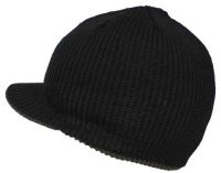 Вязаная кепка, цвет: черный/оливковый, тонкий трикотаж