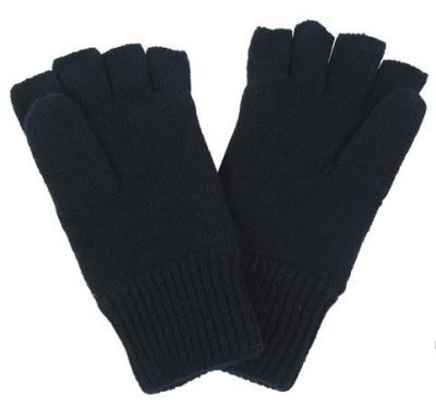 Купить Max-Fuchs Трикотажные перчатки, без пальцев, Thinsulate, черные