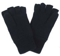 Трикотажные перчатки, без пальцев, Thinsulate, черные