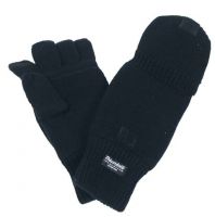 Трикотажные перчатки/рукавицы, тонкие, черные