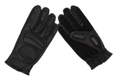 Купить Max-Fuchs Кожаные перчатки, с мягкими вставками, замшевая ладонь, черные