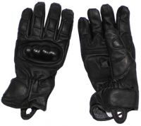 Кожаные перчатки, с дополнительной защитой, черные