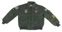 US детская куртка pilot jacket CWU, зелёная