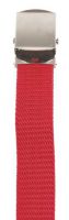Ремень Web belt с хромированой пряжкой 32 мм, красный