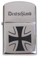 Зажигалка с защитой от ветра "Deutschland", хром полированный