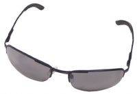 Солнечные очки в металлической оправе с чехлом, черные