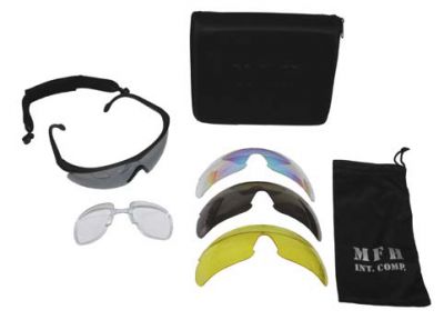 Купить Max-Fuchs Армейские очки Army sport Storm, черная оправа, 3 пары линз