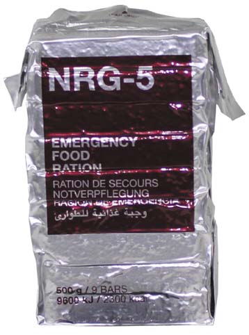 MSI nrg-5 barres énergétiques 500 G rations Emergency Food ration 11,25 €//kg