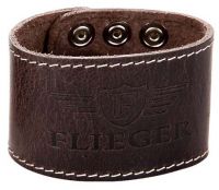 Кожаный браслет "FLIEGER", ширина 5 см, коричневый