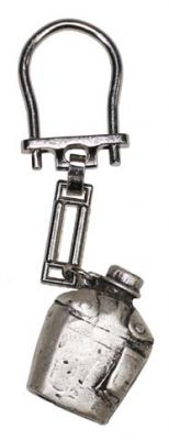Купить Max-Fuchs Брелок для ключей "фляга", цвет: серебряный 