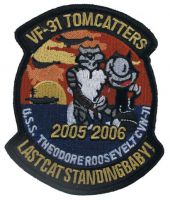 Нашивка "VF-31 TOMMCATTERS" размер 9,5 x 11,5 см