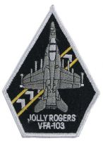 Нашивка "VF-103 JOLLY ROGERS" размер 8 x 11 см