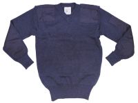 Британский оригинальный свитер с V-образным вырезом, сине-серый