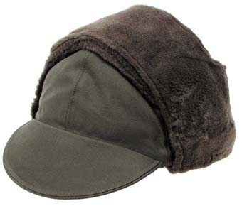 Купить Армейская оригинальная зимняя шапка Бундесвер, цвет - оливковый