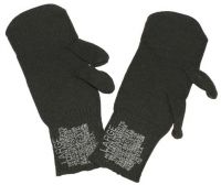 Вязаные перчатки с 3 пальцами "Холодная погода" США, оливковый, с хранения