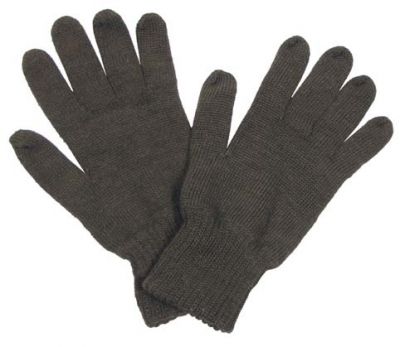 Купить Армейские вязаные перчатки Чехия, цвет - оливковый (от 10 пар)