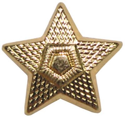 Купить Max-Fuchs Металлический значок "Звезда" Чехия/Словакия, цвет: золотой, с хранения
